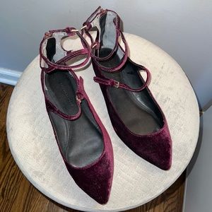 Banana Republic Purple Swede Pointed Ballet Flat